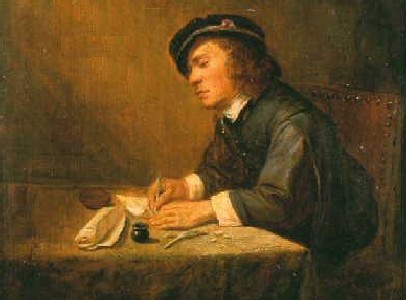 Young Man Writing